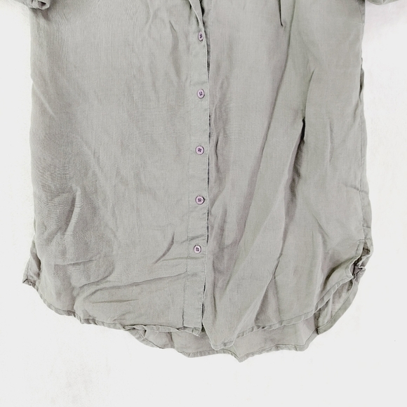 Dolan Gray Linen Roll Tab Short Sleeve Button-Down Shirt 1010 - Picture 4 of 9